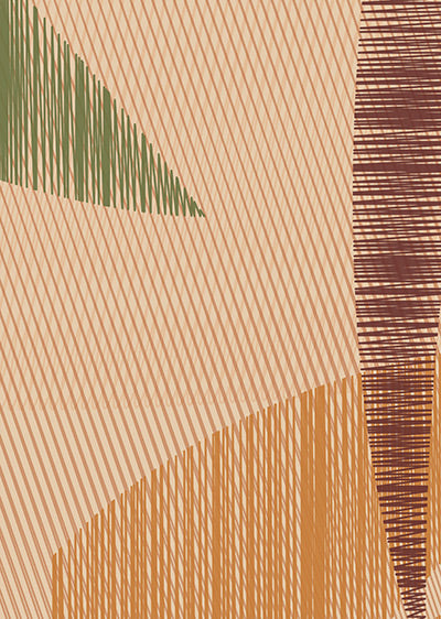 Echantillon papier peint feuilles tropicales Palms Orange