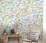 Papier peint Village Sur La Côte