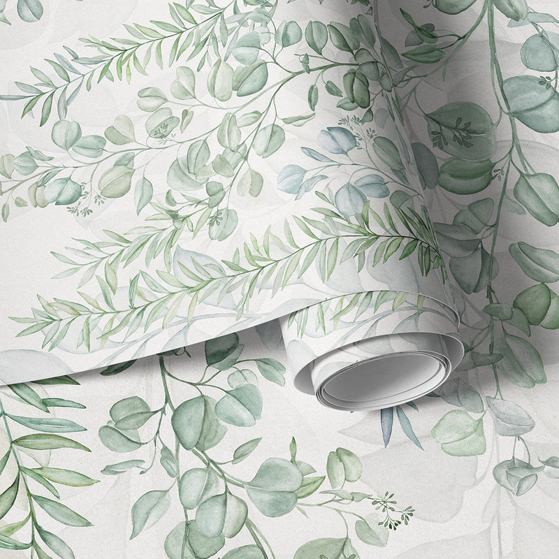 Papier peint panoramique végétal Cascade de Feuilles