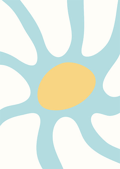 Echantillon papier peint panoramique motif fleurs Groovy Daisy