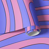 Papier peint rétro abstrait Lavalamp Violet