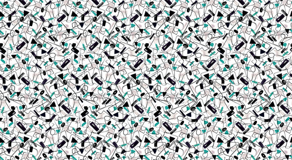 Papier peint Géométrique Vintage Turquoise Violet Rose