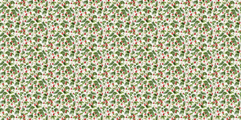 Papier peint panoramique motif fraises Fragola
