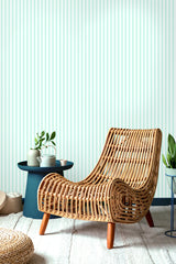 Papier peint rayures Giulia Menthe Pastel