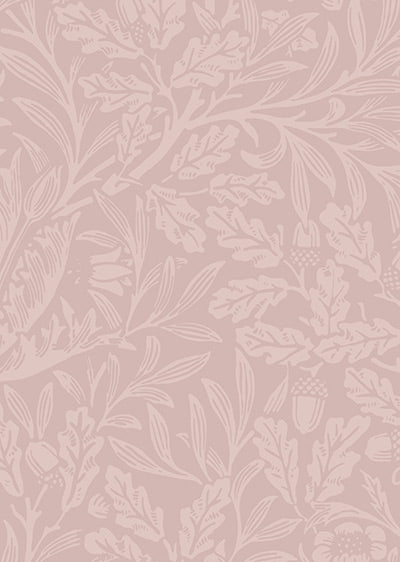 Echantillon papier peint végétal Forêt d'automne Rosé