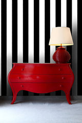 Papier peint rayures larges noir