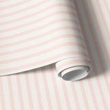 Papier peint rayures Giulia Rose Dragée