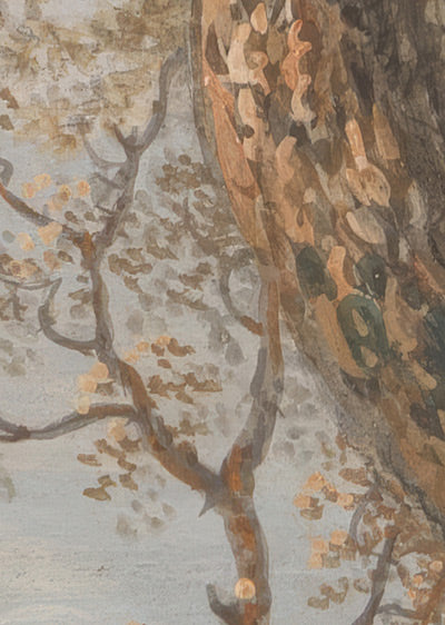 Echantillon papier peint panoramique Paysage anglais