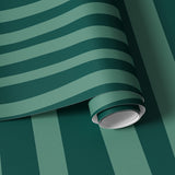 Papier peint panoramique Rayures Souples Vert