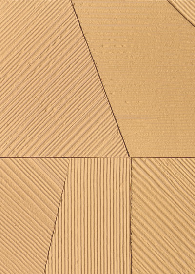 Echantillon papier peint panoramique plâtre Plaster Tiles Ocre