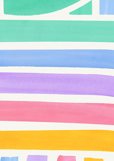 Echantillon papier peint graphique Arches Aquarelles Arc-en-ciel