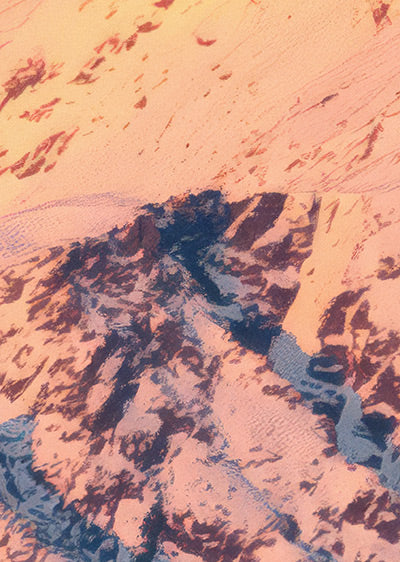 Echantillon papier peint panoramique Pink Sky Mountains