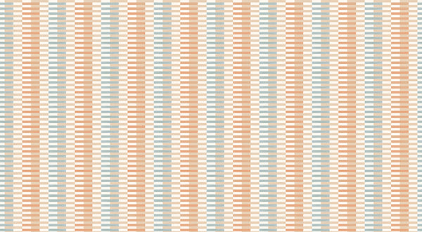 Papier peint panoramique Rayures Claudie Ciel Terracotta
