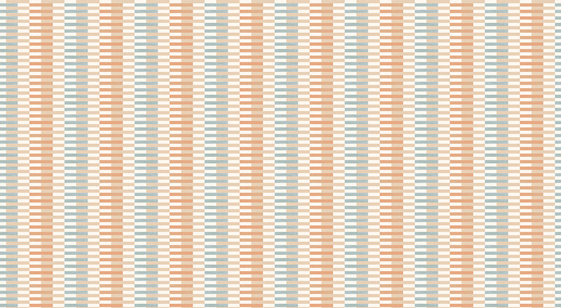 Papier peint panoramique Rayures Claudie Ciel Terracotta