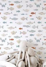 PAPIER PEINT (50CMX10M) - BALADE SOUS MARINE, LES POISSONS