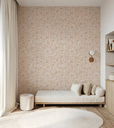 PAPIER PEINT ENFANT - LES FLEURS (FOND BLANC)