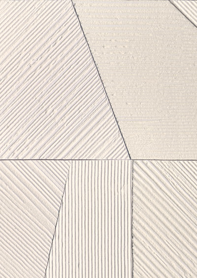 Echantillon papier peint panoramique plâtre Plaster Tiles Beige