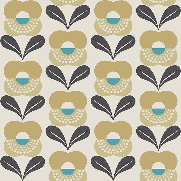 Papier peint année 70 Flowers