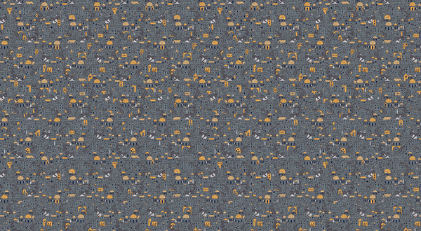 Papier peint panoramique Santorini Silver Gold