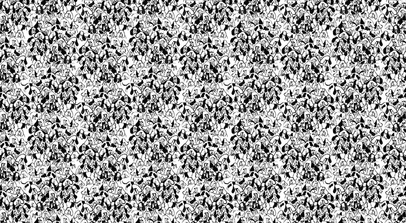 Papier peint Chien Noir et Blanc
