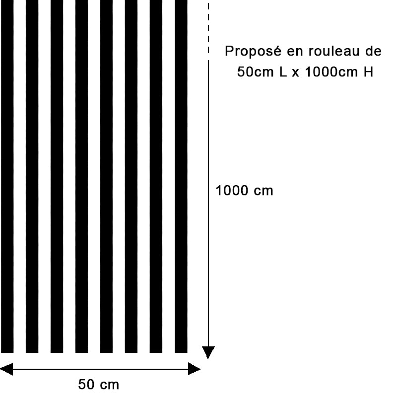Papier peint rayures fines noir