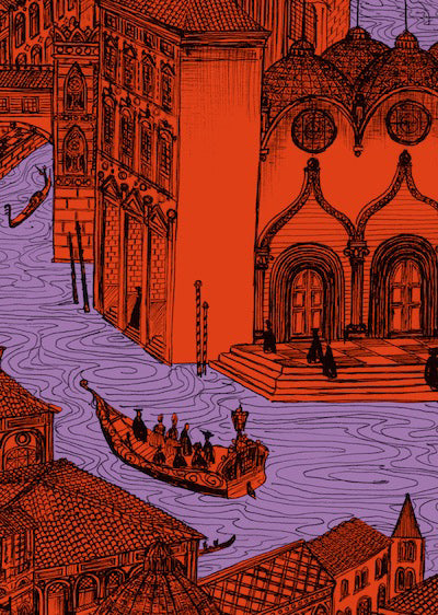 Echantillon Papier peint Venise Eté Indien