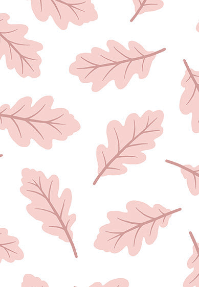 Echantillon Papier peint nature - Oak Leaves - pink
