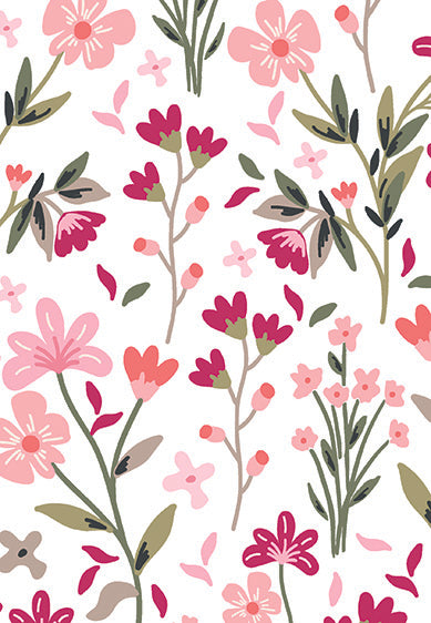 Echantillon Papier peint fleurs - Spring Garden - light