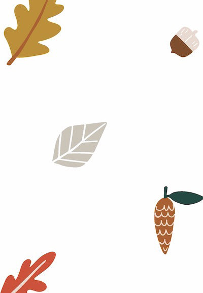 Echantillon Papier Peint Feuilles d'Automne Eparses