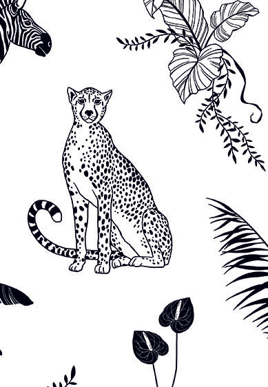 Echantillon Papier peint animaux - Animals Mix