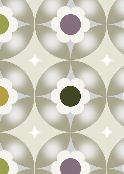 Echantillon Papier peint Objet de Curiosité Seventies