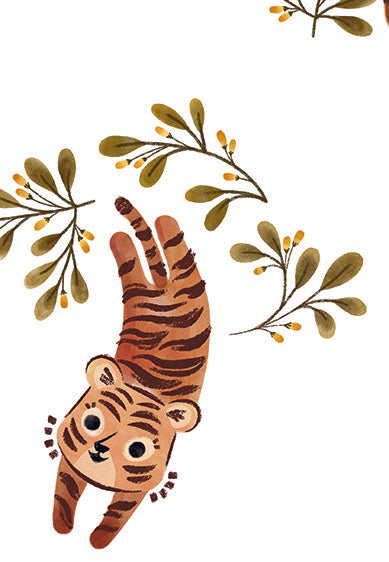 Echantillon Papier peint animaux - Cute Tiger