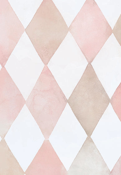Echantillon Papier peint géométrique - Harlequin - pink