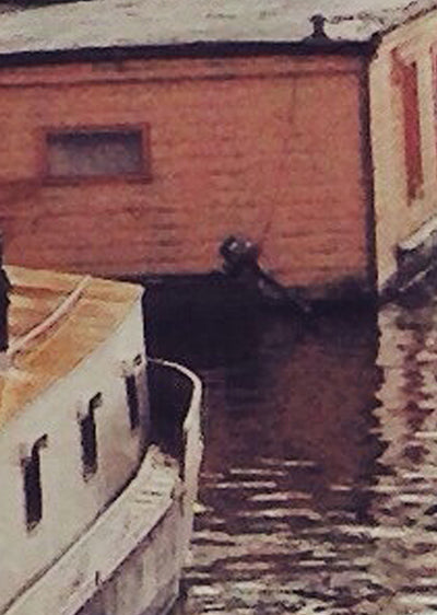 Echantillon papier peint bord de seine