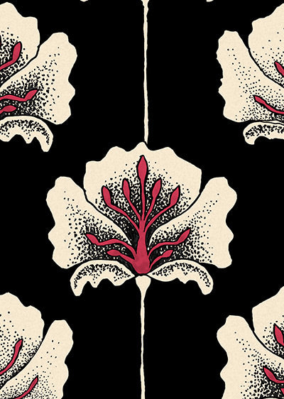 Echantillon papier peint ginkgo - Fleur de Corail - Objet de Curiosité
