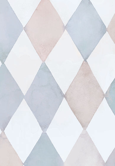 Echantillon Papier peint géométrique - Harlequin - blue