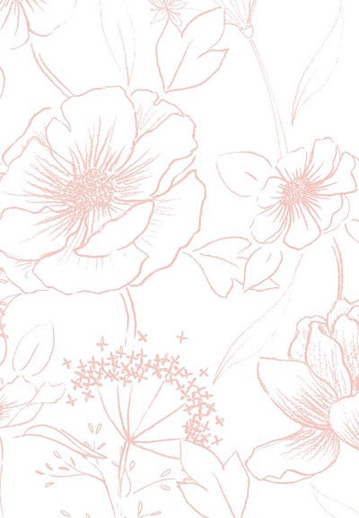 Echantillon Papier Peint Fille Fleurs