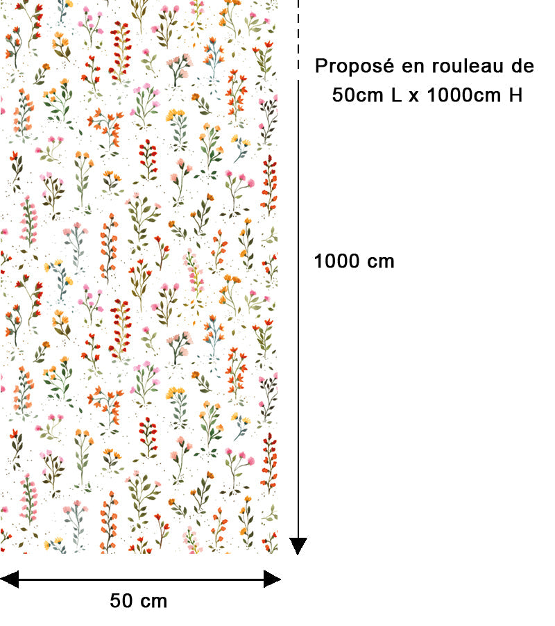 Papier peint floral – Fleurs Bucoliques