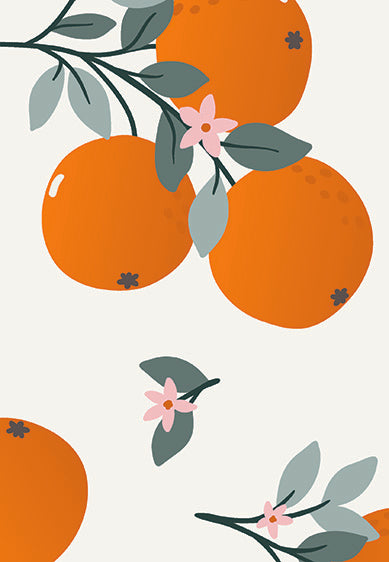 Echantillon Papier peint nature - Tangerine