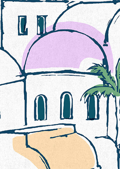 Echantillon papier peint panoramique Khora Pastels