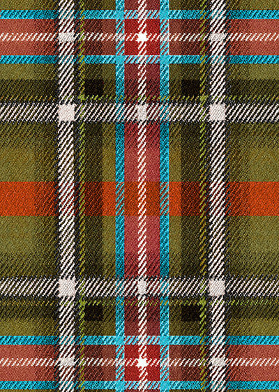 Echantillon papier peint tartan - Queen of Punk - Objet de Curiosité