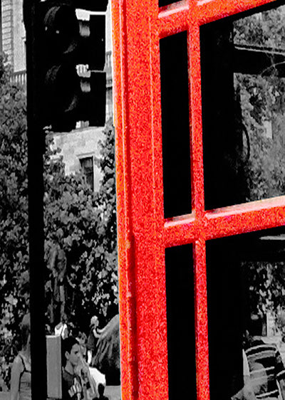 Echantillon papier peint Londres Trafalgar Sq. cabine téléphonique