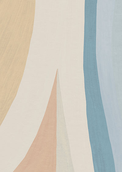 Papier peint panoramique Ondulations - Pastels