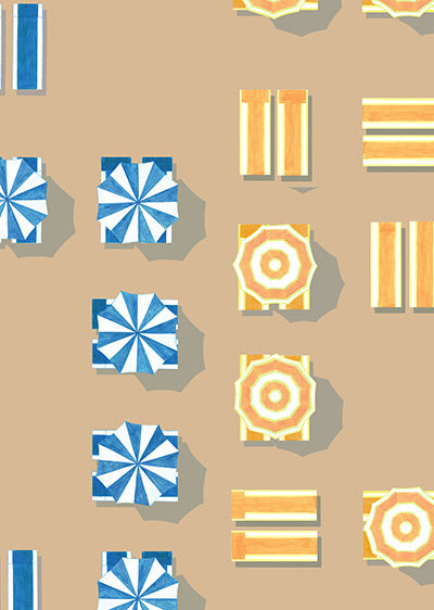 Echantillon papier peint panoramique Les Parasols