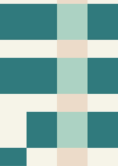 Echantillon papier peint panoramique Partition de Rayures - Menthe