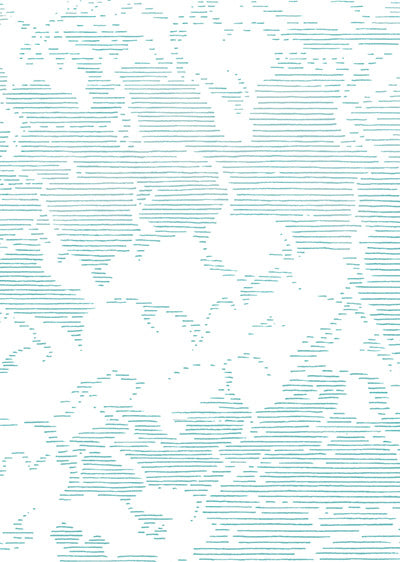 Echantillon papier peint panoramique Gravure Ciel et Nuages Celadon