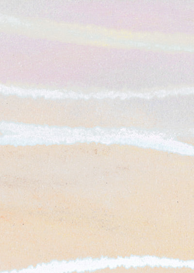 Echantillon papier peint panoramique Lignes de Vagues Blush