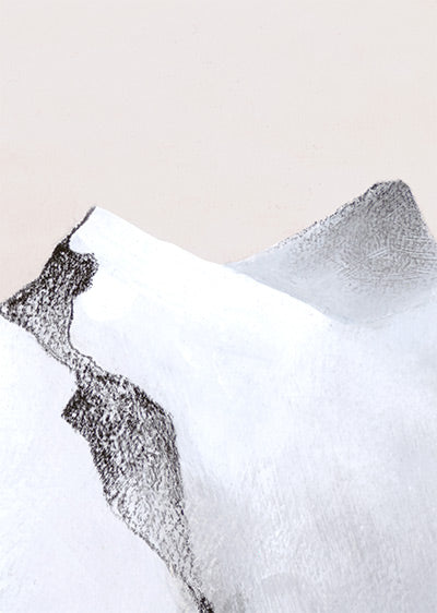 Echantillon papier peint panoramique Les Cimes Noir et Blanc