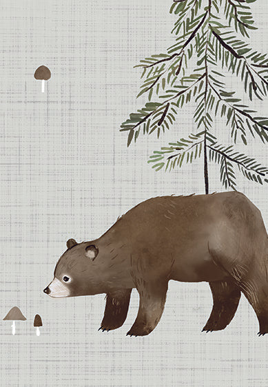 Echantillon Papier peint animaux - Mountain & Bears