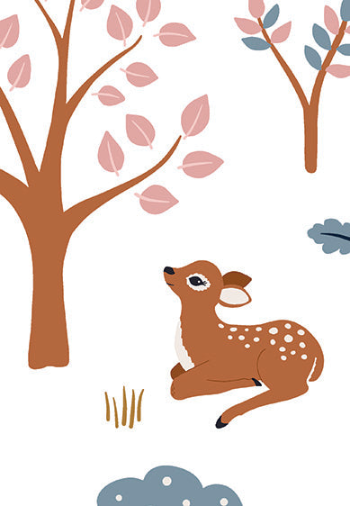Echantillon Papier peint animaux - Forest Living - deer